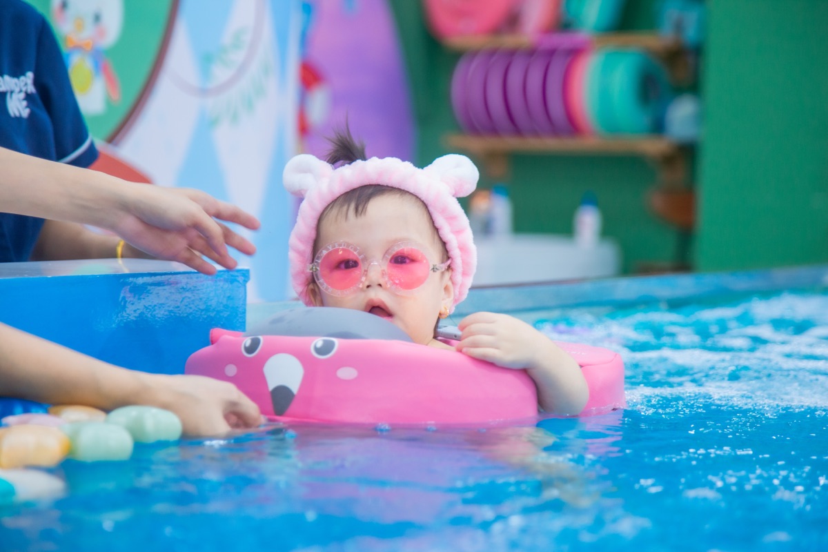 Baby swimming