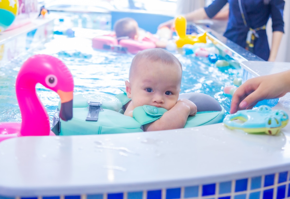 Baby swimming