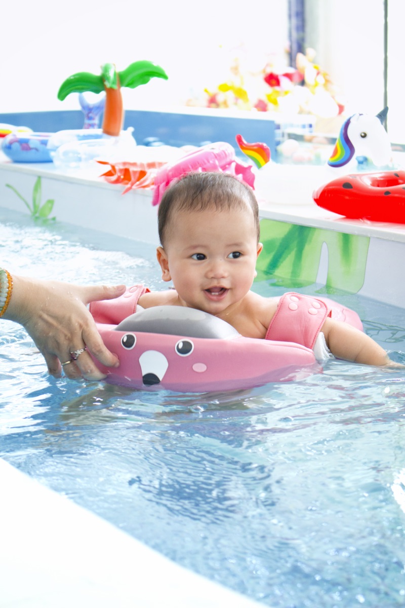 Baby swimming