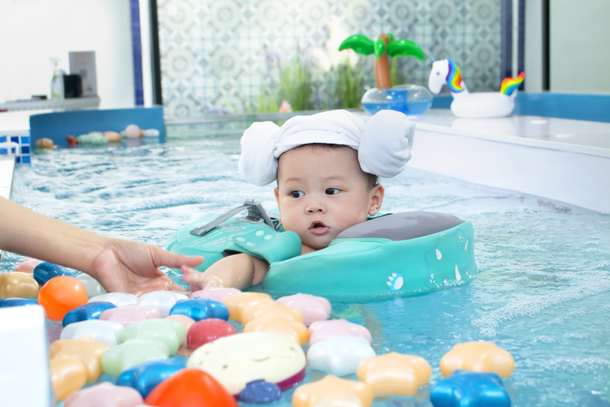 Baby swimming