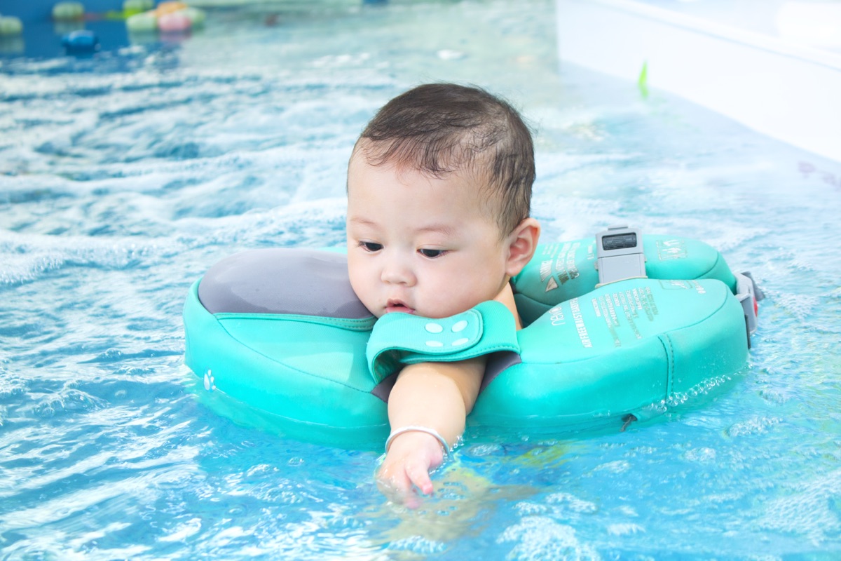 Baby swimming